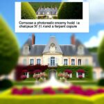 Garden wedding ceremony setup at Château de Tanay in France